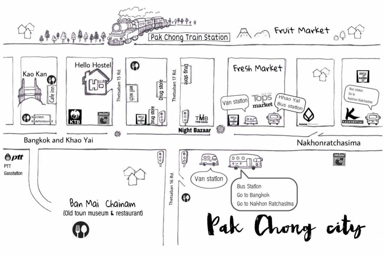 Hello Hostel Pak Chong Eksteriør bilde